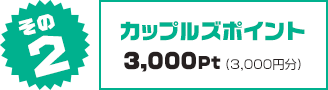 カップルズポイント3,000Pt(3,000円分)