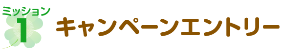ミッション1 キャンペーンエントリー