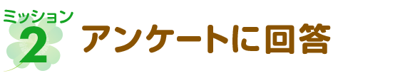 ミッション2 アンケートに回答