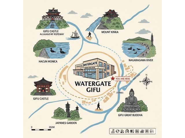 岐阜ウォーターゲート近隣マップ
