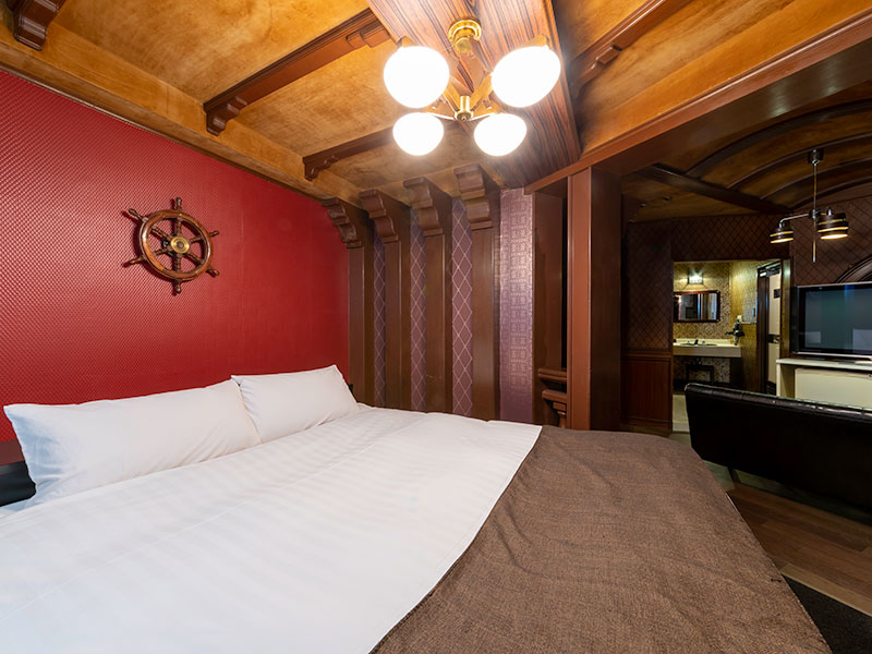 401 貿易船内の寝室。