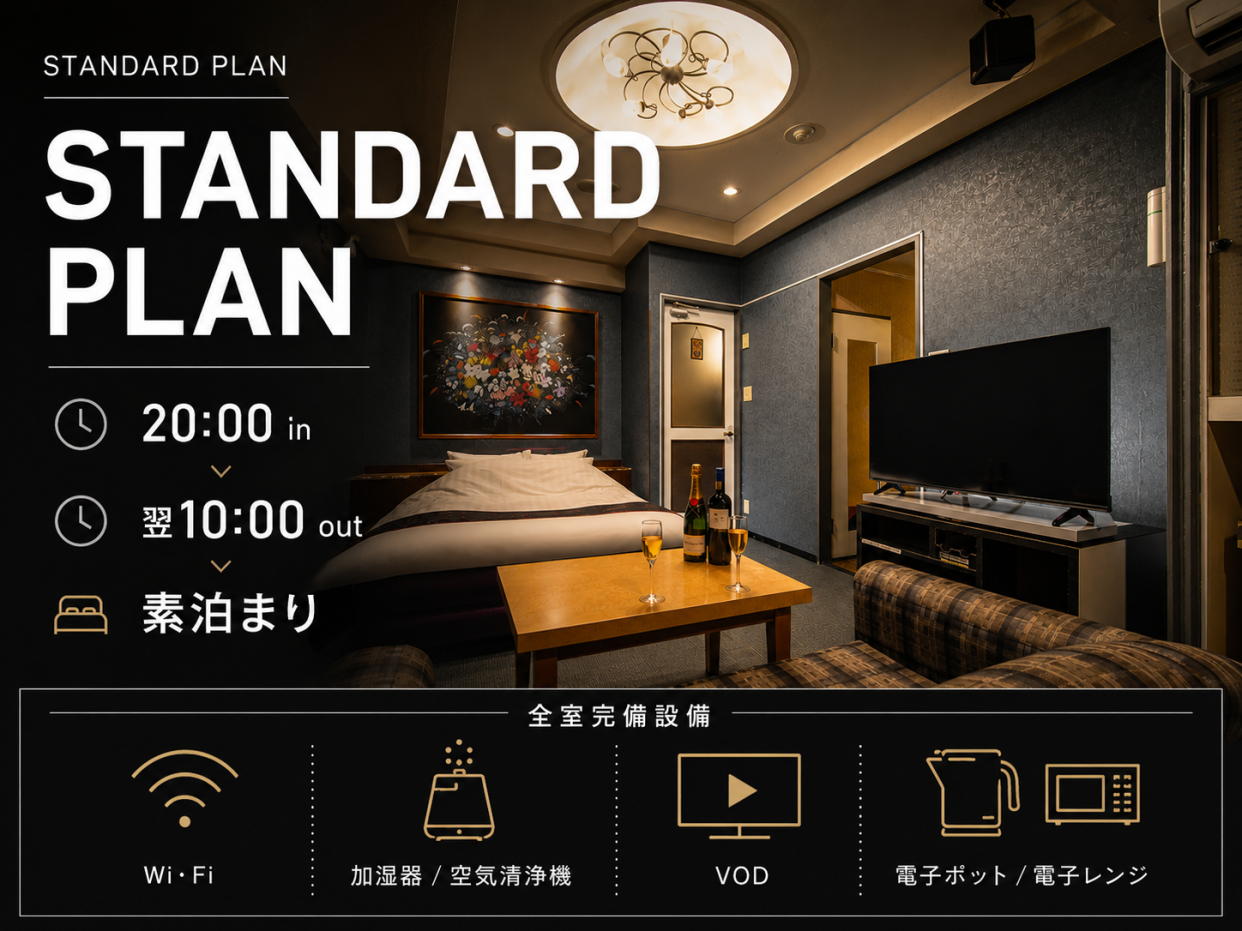 金山駅スグ！＜カップルズ限定＞スタンダードプラン／20:00in～翌10:00out／素泊まり