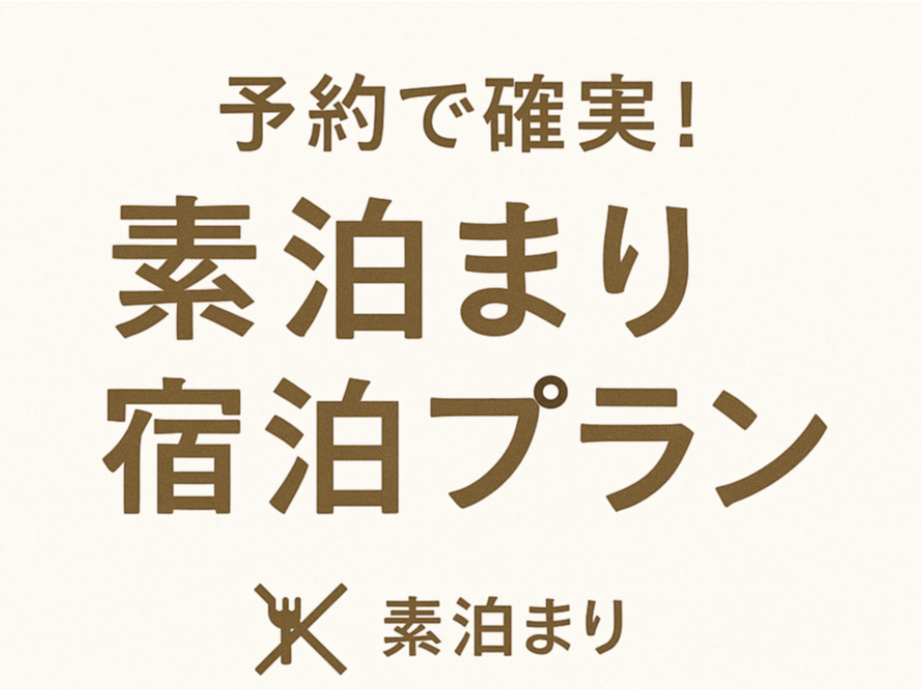 【当日予約可能】予約で宿泊！素泊まりプラン♪（祝日）
