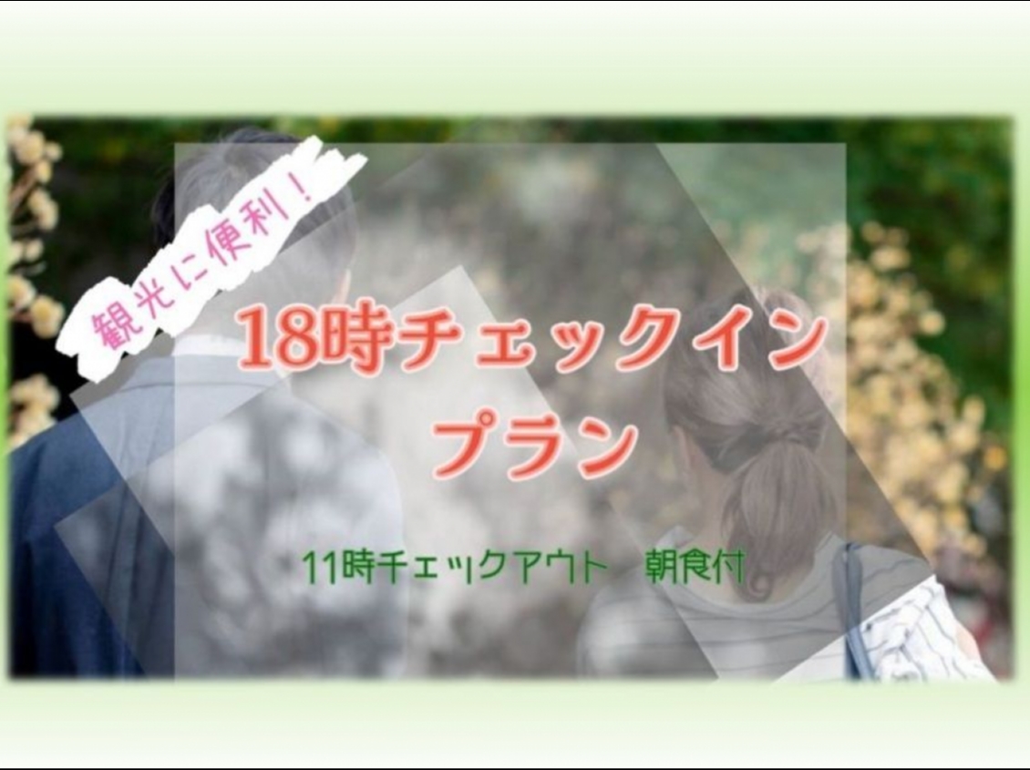 早イン宿泊プラン　朝食付　18時～翌11時