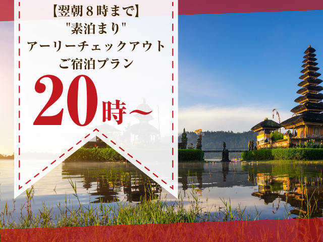 【早起きでお得♪】"素泊まり"アーリーチェックアウトご宿泊プラン（喫煙プリティタイプ）
