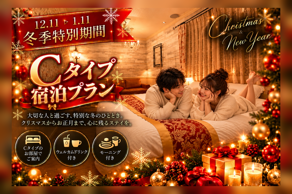 【12/11～1/11限定】大阪 ビジネス 観光 旅行 イベント 冬旅遠征Cプラン￥12,880