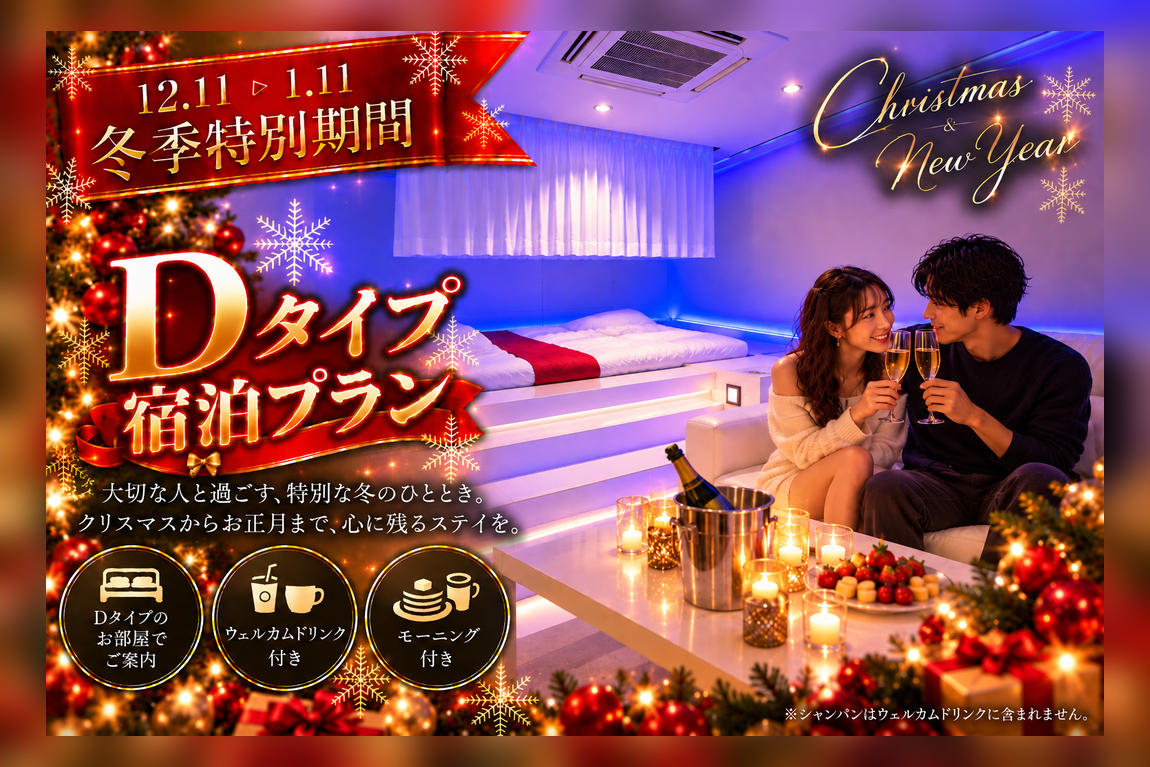 【12/11～1/11限定】大阪 ビジネス 観光 旅行 イベント 冬旅遠征Dプラン￥14,500