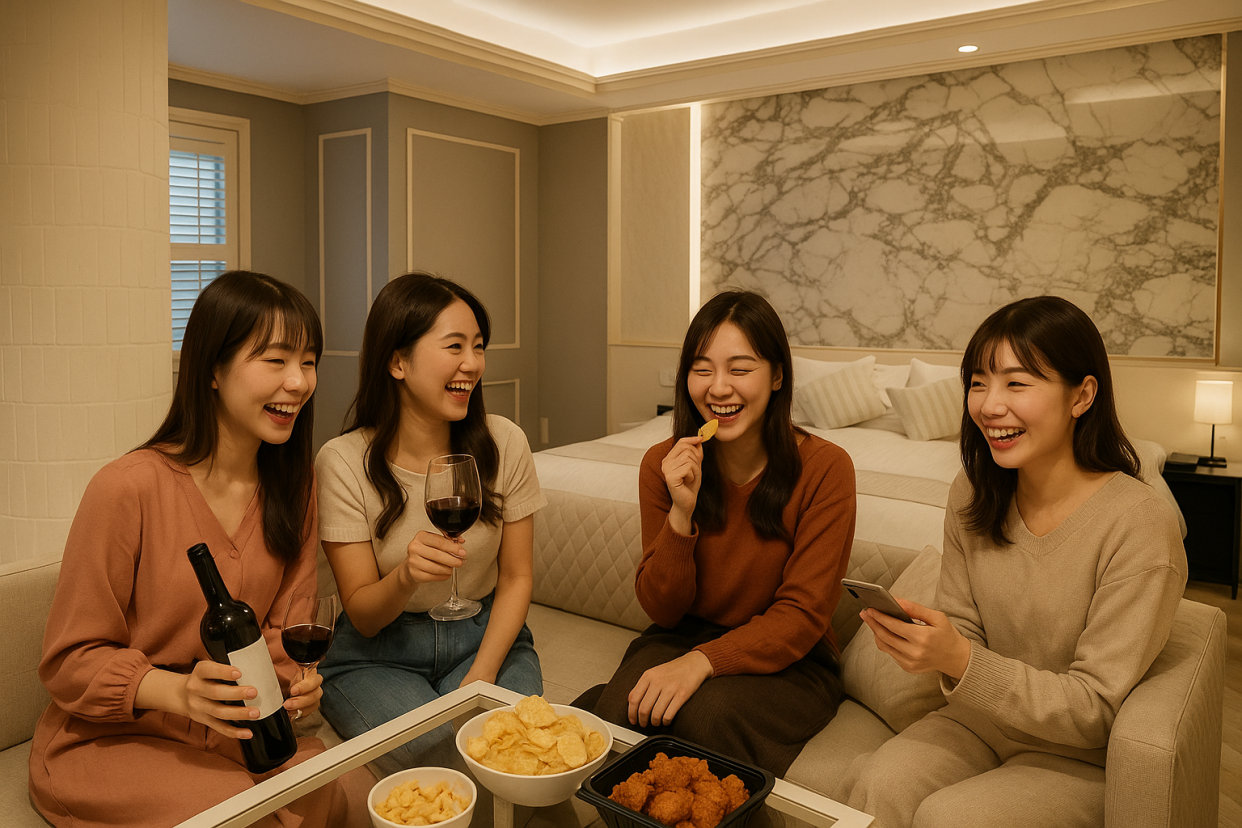 平日限定　女子会プラン　Sタイプ確約（禁煙）　4名まで同料金（最長10時間利用可能）