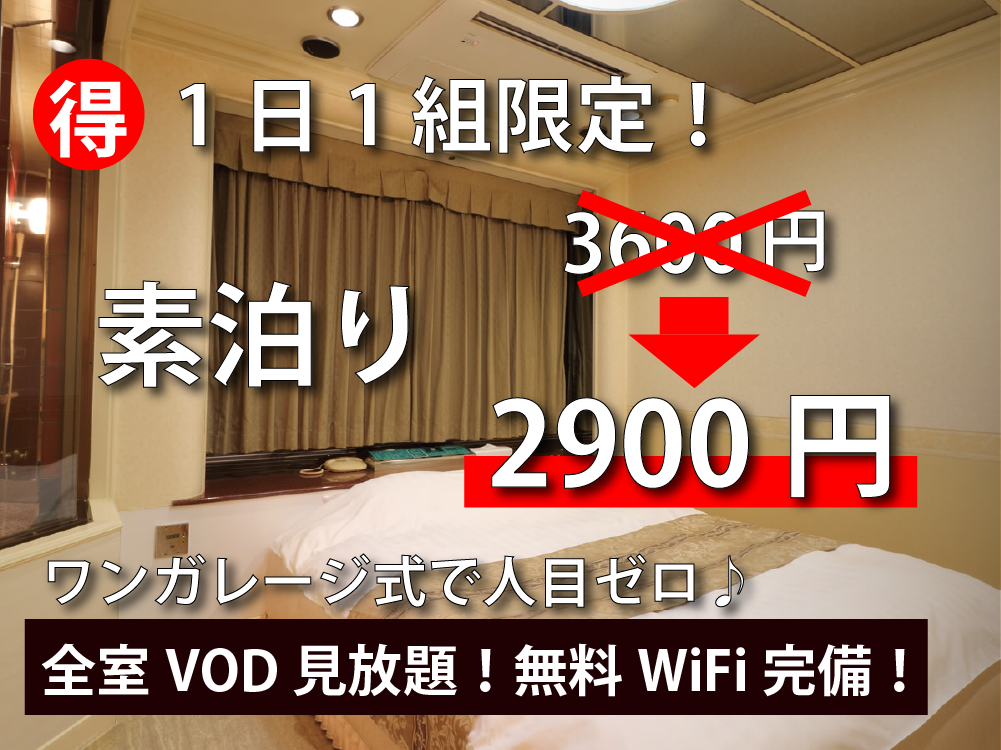 1日1組限定！夜から素泊まりラッキープラン